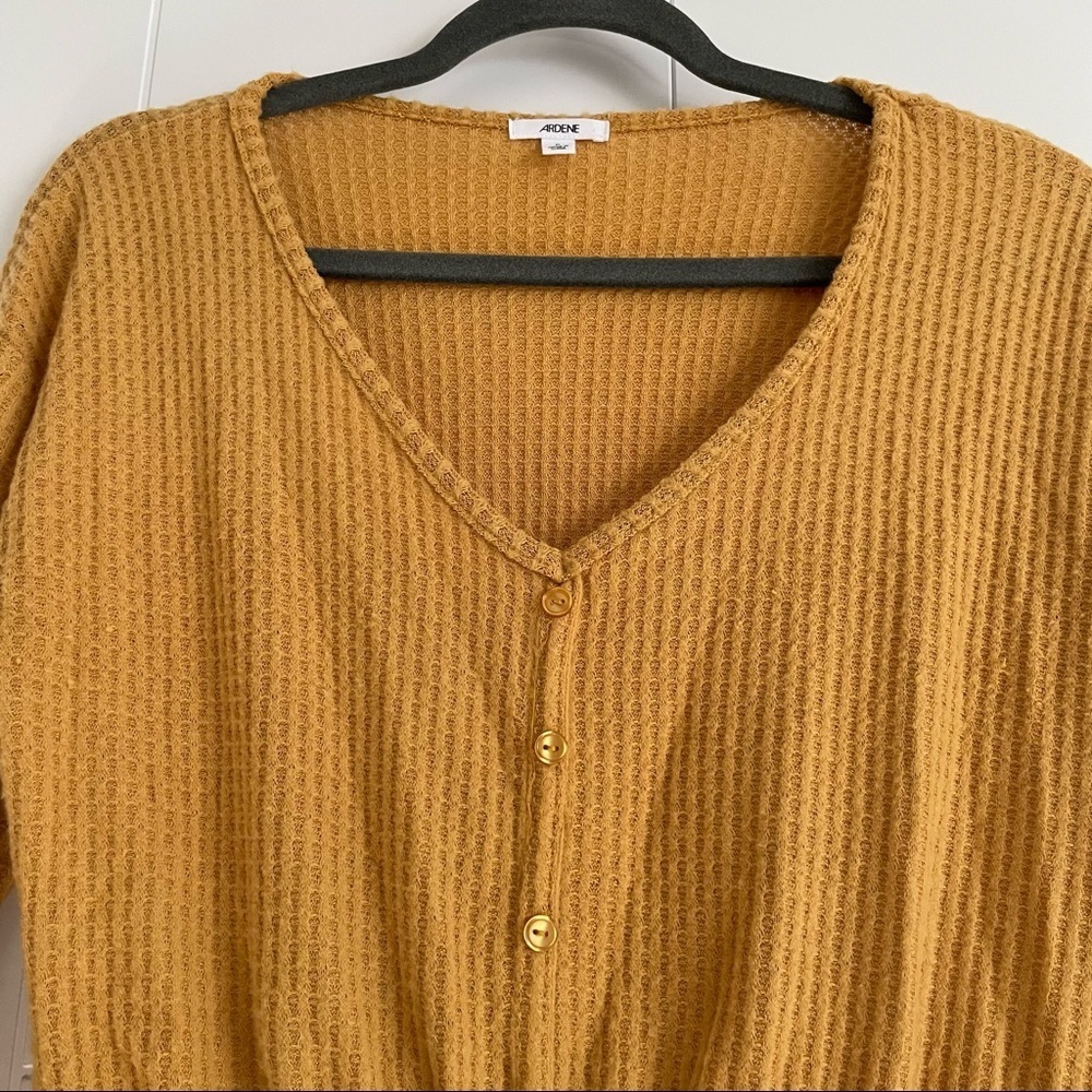 3/$25 Ardene Waffle Peplum Top - Picture 2 of 5